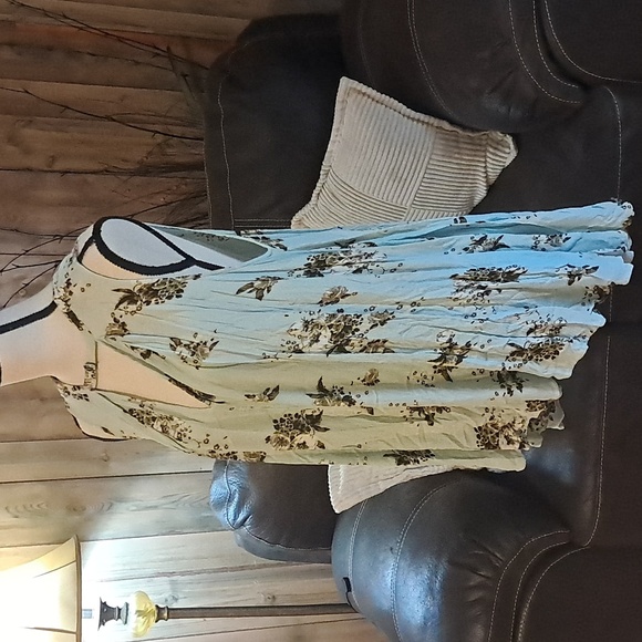 Free People Mint Tree Swing Trapeze Dress/Top with Pockets Size S/P - Picture 5 of 12